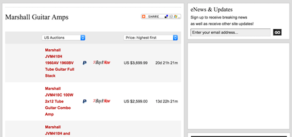 Google likely believed including only ebay listings was a deceptive SEO practice